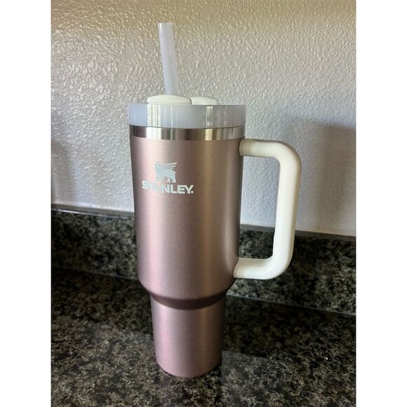 Stanley Other - Stanley 40oz Rose Gold Tumbler Vacuum Insulated with Straw & Handle
